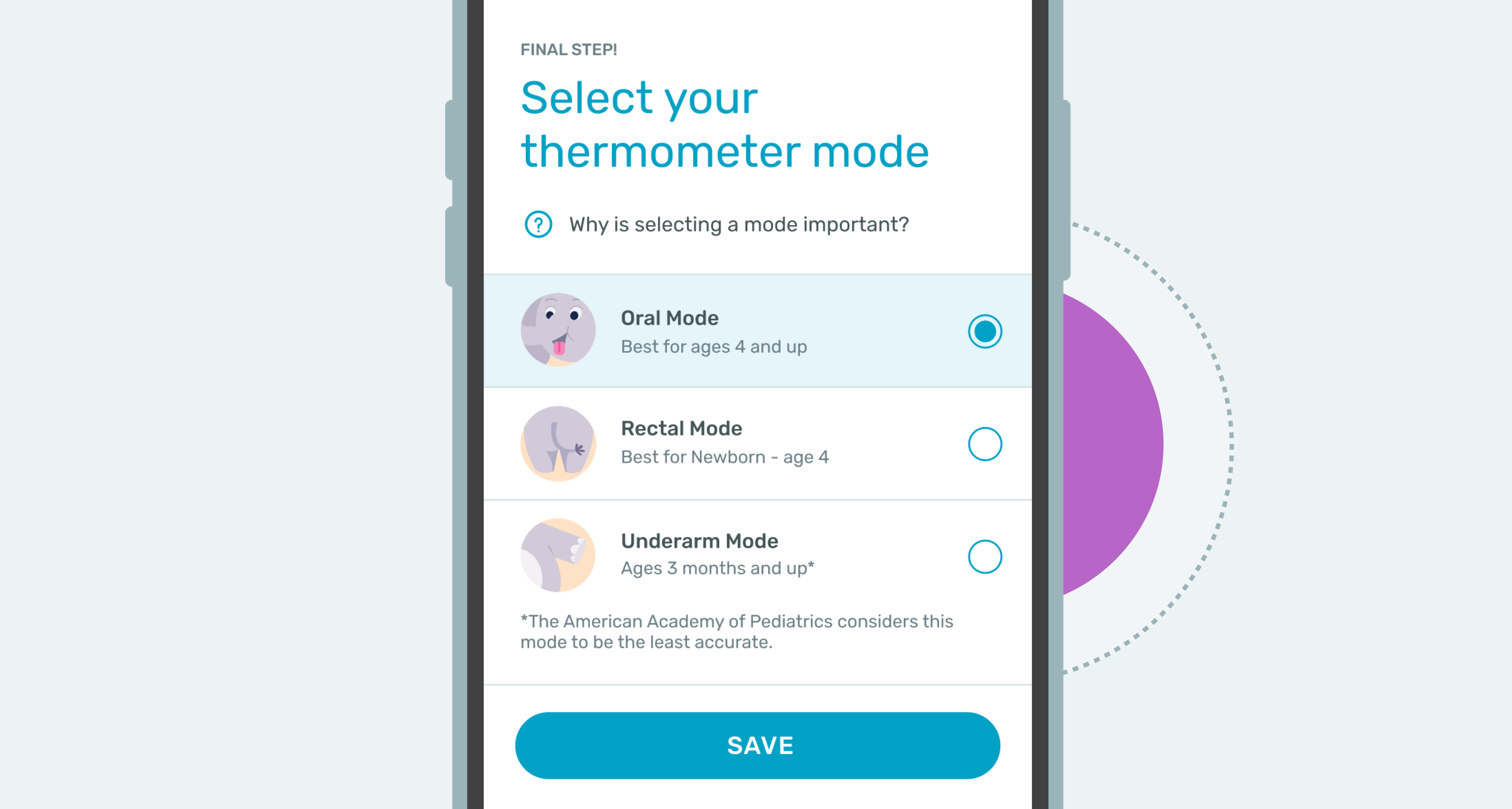 QuickCare Cómo cambiar el método de lectura de la temperatura en la