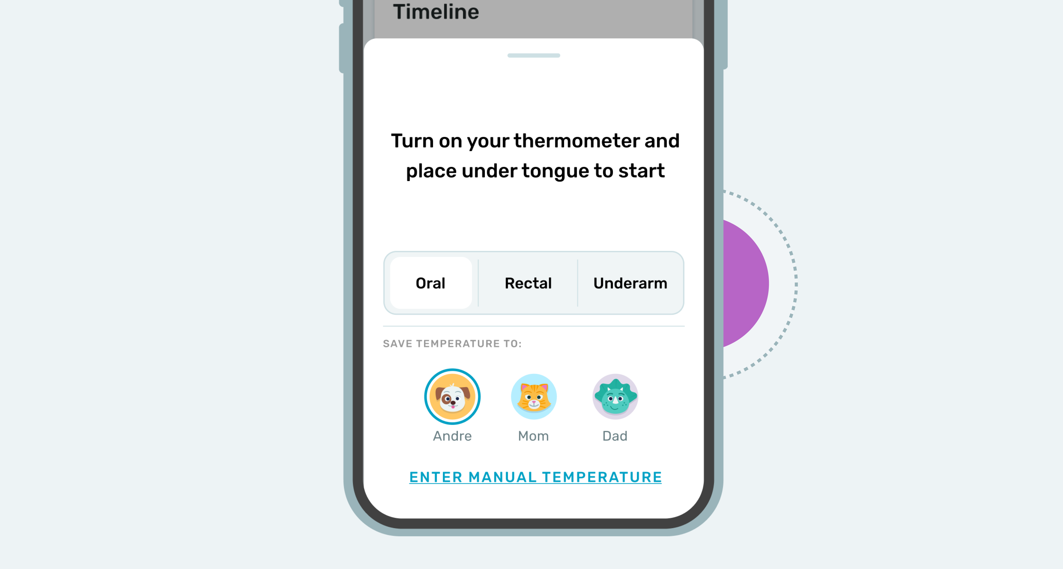 QuickCare Cómo cambiar el método de lectura de la temperatura en la